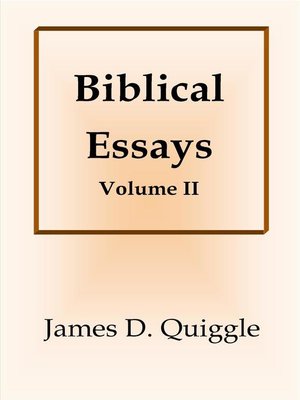 cover image of Biblical Essays II